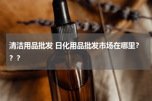 清洁用品批发 日化用品批发市场在哪里？？？