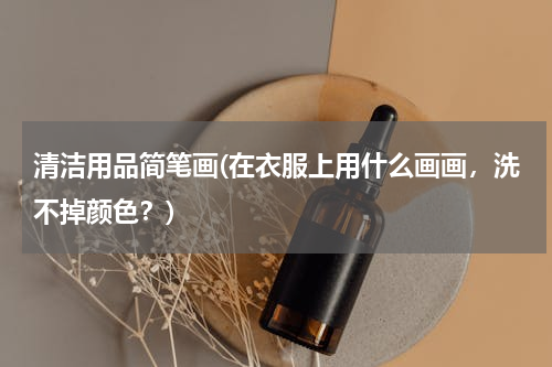 清洁用品简笔画(在衣服上用什么画画，洗不掉颜色？)