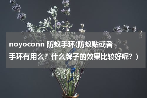noyoconn 防蚊手环(防蚊贴或者手环有用么？什么牌子的效果比较好呢？)
