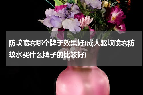 防蚊喷雾哪个牌子效果好(成人驱蚊喷雾防蚊水买什么牌子的比较好)