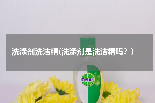 洗涤剂洗洁精(洗涤剂是洗洁精吗？)