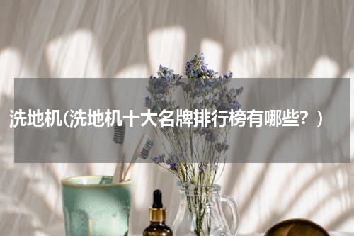 洗地机(洗地机十大名牌排行榜有哪些？)