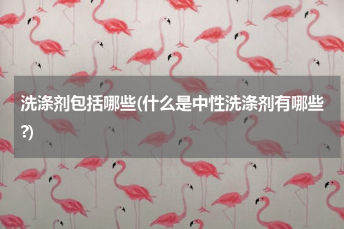 洗涤剂包括哪些(什么是中性洗涤剂有哪些?)