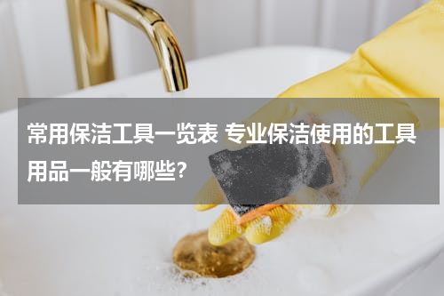 常用保洁工具一览表 专业保洁使用的工具用品一般有哪些？