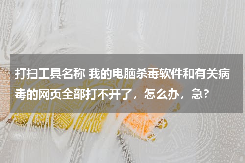 打扫工具名称 我的电脑杀毒软件和有关病毒的网页全部打不开了，怎么办，急？