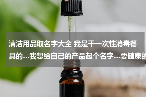 清洁用品取名字大全 我是干一次性消毒餐具的…我想给自己的产品起个名字…要健康的名字印在包装袋上…谢谢了，大神帮忙啊
