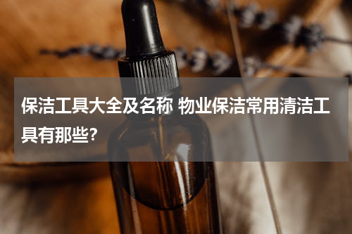 保洁工具大全及名称 物业保洁常用清洁工具有那些？