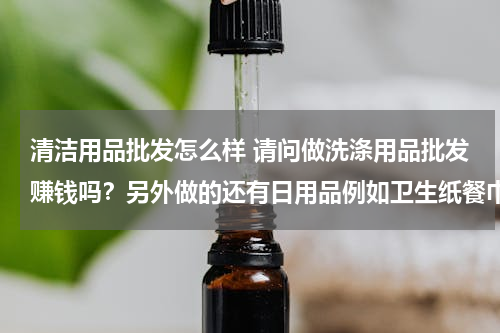 清洁用品批发怎么样 请问做洗涤用品批发赚钱吗？另外做的还有日用品例如卫生纸餐巾纸一次性筷子杯子往饭店里面销售怎么样能行吗？谢谢
