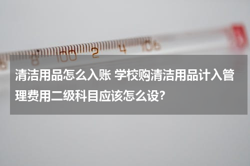 清洁用品怎么入账 学校购清洁用品计入管理费用二级科目应该怎么设？