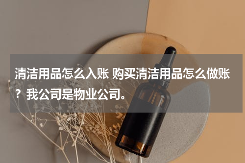 清洁用品怎么入账 购买清洁用品怎么做账？我公司是物业公司。