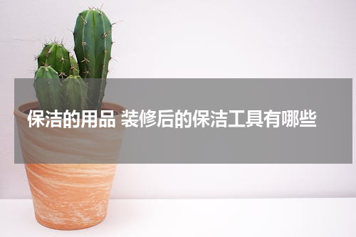 保洁的用品 装修后的保洁工具有哪些