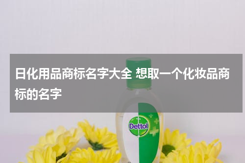 日化用品商标名字大全 想取一个化妆品商标的名字