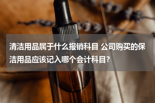 清洁用品属于什么报销科目 公司购买的保洁用品应该记入哪个会计科目？
