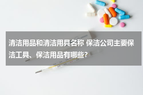 清洁用品和清洁用具名称 保洁公司主要保洁工具、保洁用品有哪些？