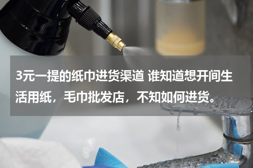 3元一提的纸巾进货渠道 谁知道想开间生活用纸，毛巾批发店，不知如何进货。