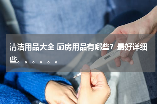 清洁用品大全 厨房用品有哪些？最好详细些。。。。。。