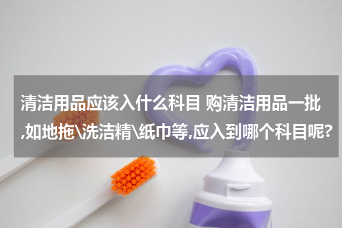 清洁用品应该入什么科目 购清洁用品一批,如地拖\洗洁精\纸巾等,应入到哪个科目呢?