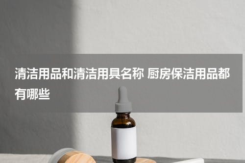 清洁用品和清洁用具名称 厨房保洁用品都有哪些