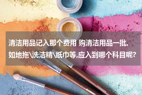 清洁用品记入那个费用 购清洁用品一批,如地拖\洗洁精\纸巾等,应入到哪个科目呢?