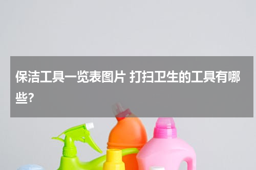 保洁工具一览表图片 打扫卫生的工具有哪些？