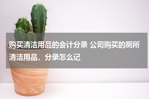 购买清洁用品的会计分录 公司购买的厕所清洁用品，分录怎么记