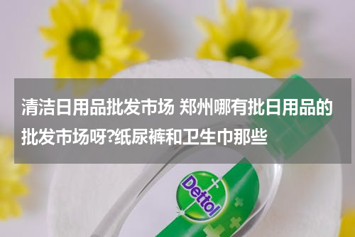 清洁日用品批发市场 郑州哪有批日用品的批发市场呀?纸尿裤和卫生巾那些