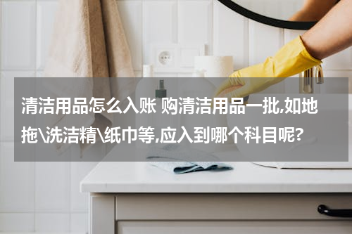 清洁用品怎么入账 购清洁用品一批,如地拖\洗洁精\纸巾等,应入到哪个科目呢?