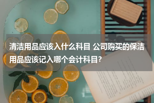 清洁用品应该入什么科目 公司购买的保洁用品应该记入哪个会计科目？