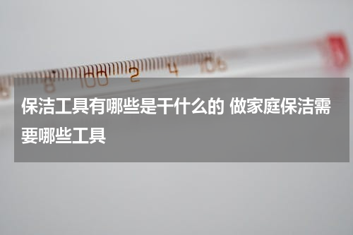 保洁工具有哪些是干什么的 做家庭保洁需要哪些工具