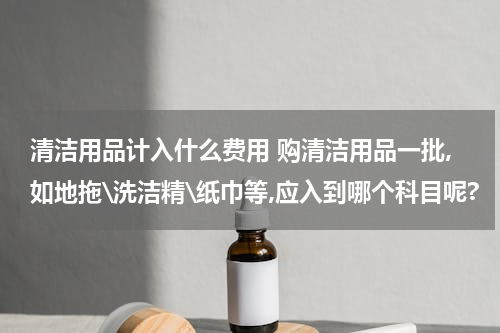 清洁用品计入什么费用 购清洁用品一批,如地拖\洗洁精\纸巾等,应入到哪个科目呢?