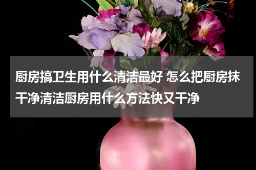 厨房搞卫生用什么清洁最好 怎么把厨房抹干净清洁厨房用什么方法快又干净