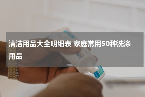 清洁用品大全明细表 家庭常用50种洗涤用品