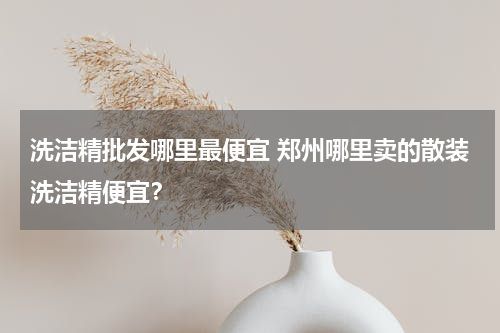 洗洁精批发哪里最便宜 郑州哪里卖的散装洗洁精便宜？