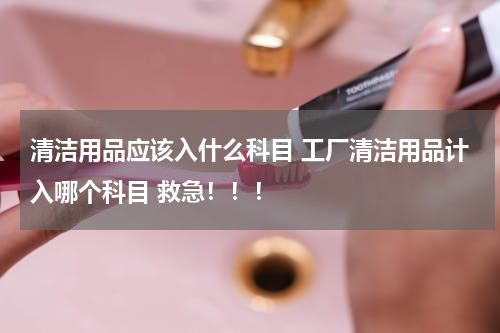 清洁用品应该入什么科目 工厂清洁用品计入哪个科目 救急！！！