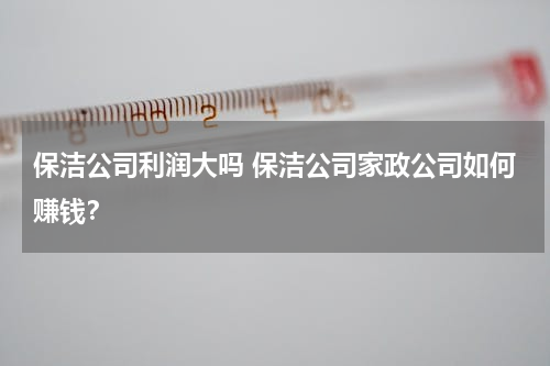 保洁公司利润大吗 保洁公司家政公司如何赚钱？