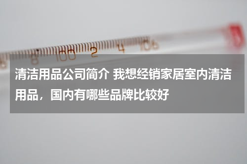 清洁用品公司简介 我想经销家居室内清洁用品，国内有哪些品牌比较好