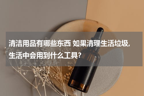 清洁用品有哪些东西 如果清理生活垃圾,生活中会用到什么工具？