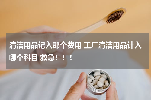 清洁用品记入那个费用 工厂清洁用品计入哪个科目 救急！！！
