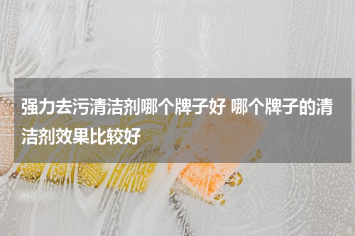 强力去污清洁剂哪个牌子好 哪个牌子的清洁剂效果比较好