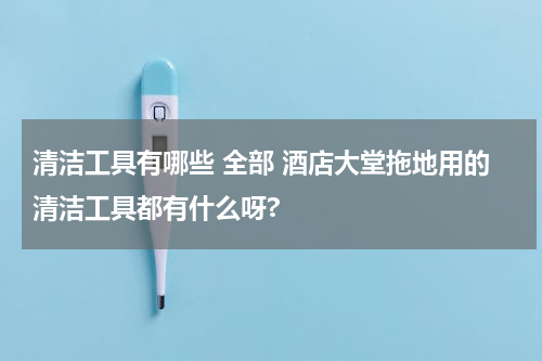 清洁工具有哪些 全部 酒店大堂拖地用的清洁工具都有什么呀?