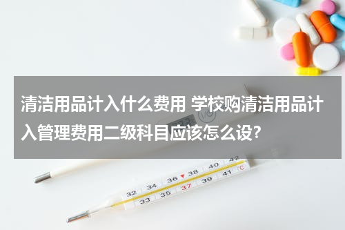 清洁用品计入什么费用 学校购清洁用品计入管理费用二级科目应该怎么设？
