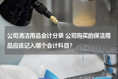 公司清洁用品会计分录 公司购买的保洁用品应该记入哪个会计科目？