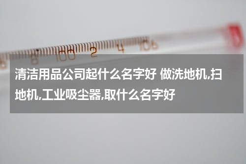 清洁用品公司起什么名字好 做洗地机,扫地机,工业吸尘器,取什么名字好