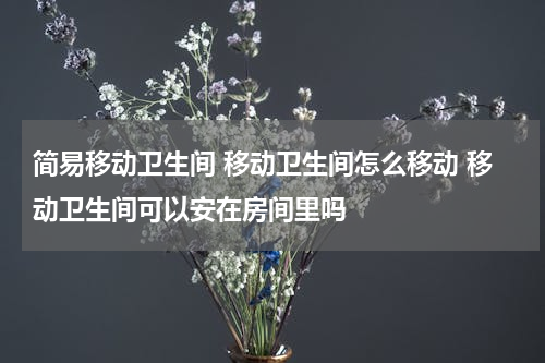 简易移动卫生间 移动卫生间怎么移动 移动卫生间可以安在房间里吗