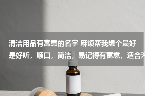 清洁用品有寓意的名字 麻烦帮我想个最好是好听，顺口，简洁，易记得有寓意，适合汽修修理，美容，洗车等业务的长远发展的店名？