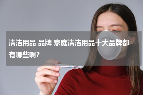 清洁用品 品牌 家庭清洁用品十大品牌都有哪些啊？
