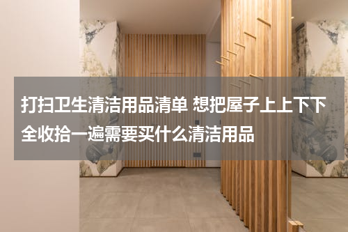 打扫卫生清洁用品清单 想把屋子上上下下全收拾一遍需要买什么清洁用品