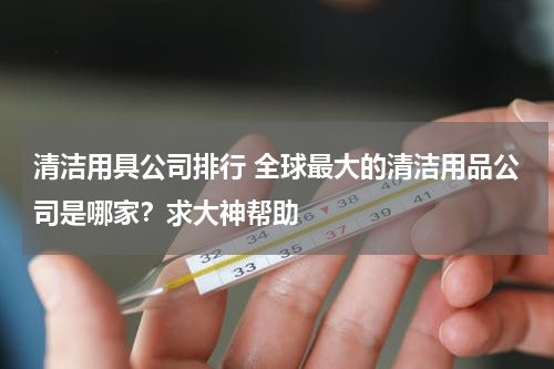 清洁用具公司排行 全球最大的清洁用品公司是哪家？求大神帮助