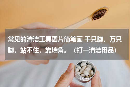 常见的清洁工具图片简笔画 千只脚，万只脚，站不住，靠墙角。（打一清洁用品）